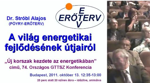 Dr. Stróbl Alajos előadása a GTTSZ őszi energiakonferenciáján